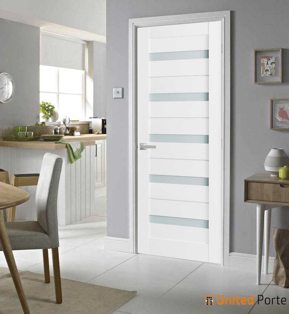 Solid French Door with Frosted Glass | Bathroom Bedroom Sturdy Doors | Buy Doors Online