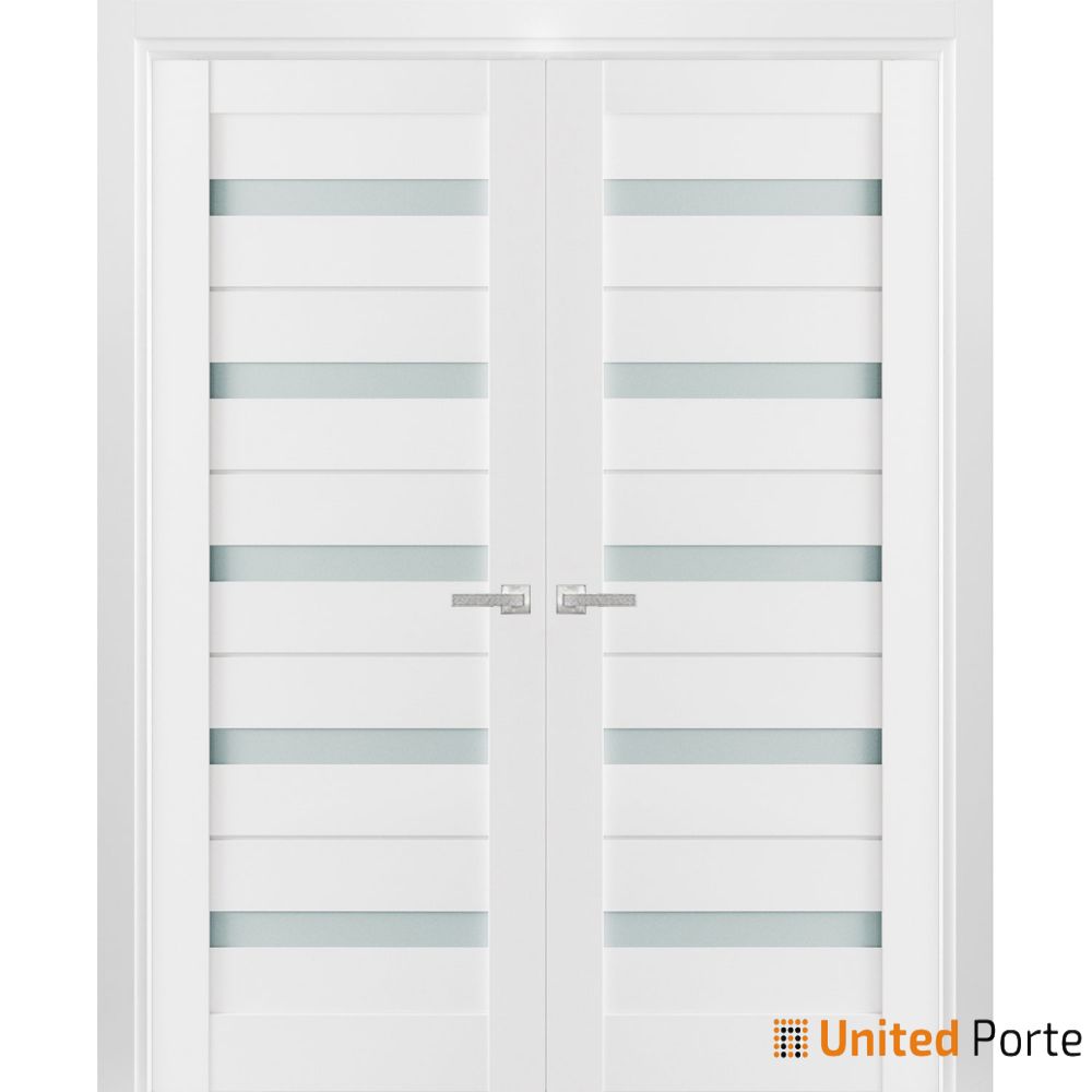 Solid French Door with Frosted Glass | Bathroom Bedroom Sturdy Doors | Buy Doors Online