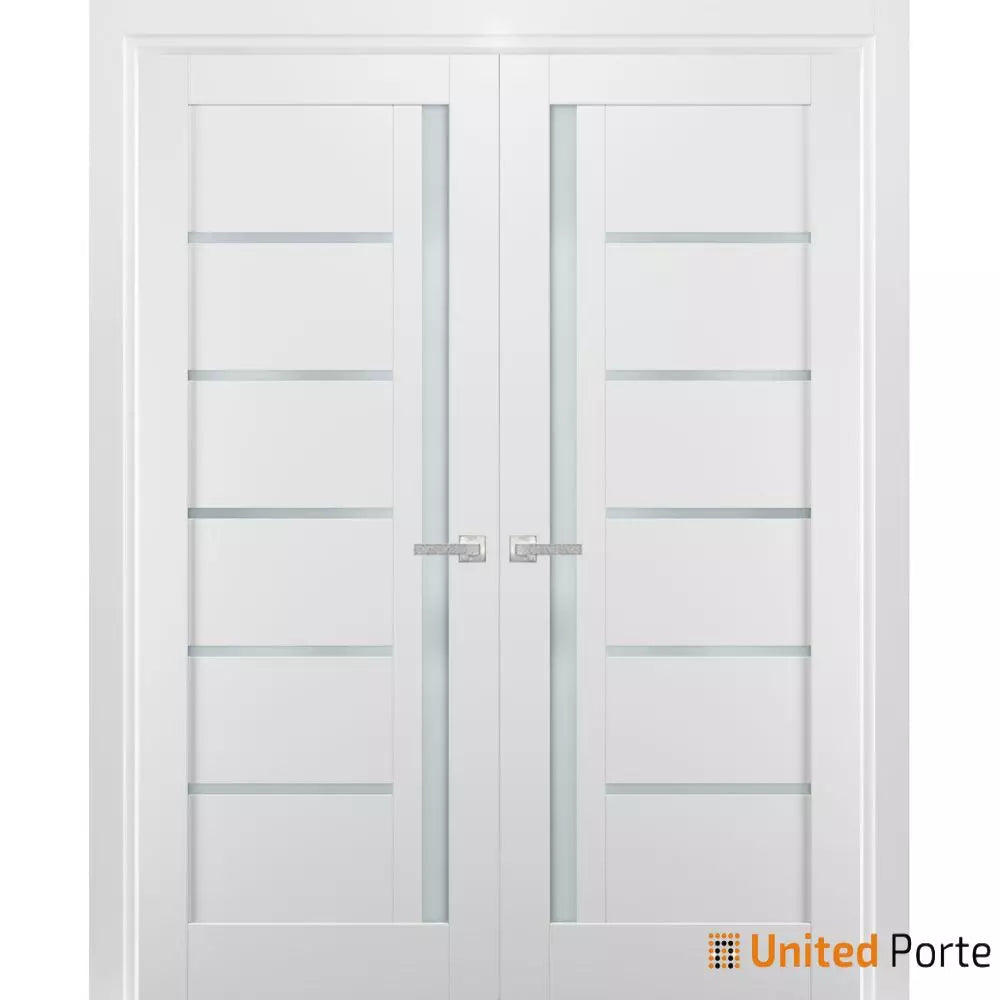 Solid French Door with Frosted Opaque Glass | Bathroom Bedroom Sturdy Doors | Buy Doors Online