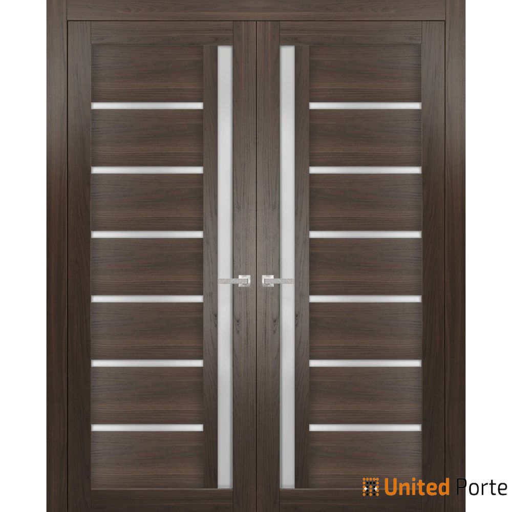 Solid French Door with Frosted Opaque Glass | Bathroom Bedroom Sturdy Doors | Buy Doors Online