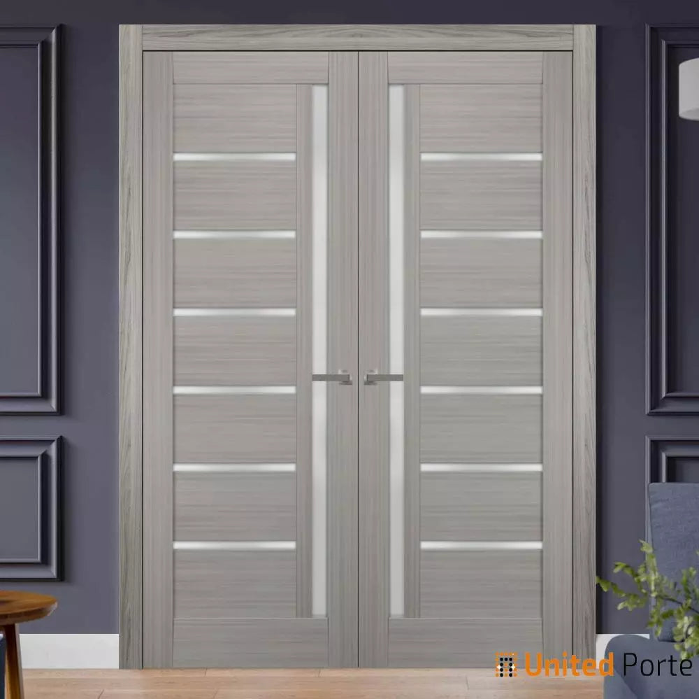 Solid French Door with Frosted Opaque Glass | Bathroom Bedroom Sturdy Doors | Buy Doors Online