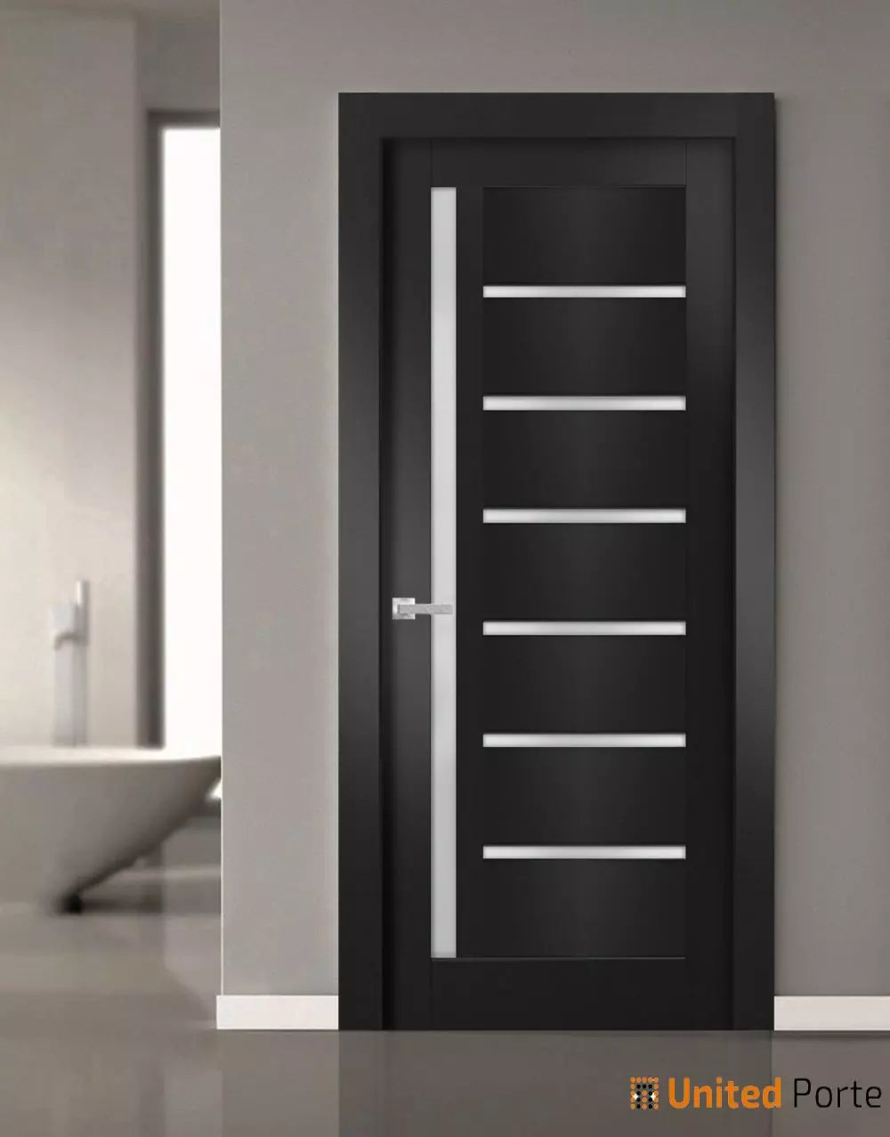 Solid French Door with Frosted Opaque Glass | Bathroom Bedroom Sturdy Doors | Buy Doors Online