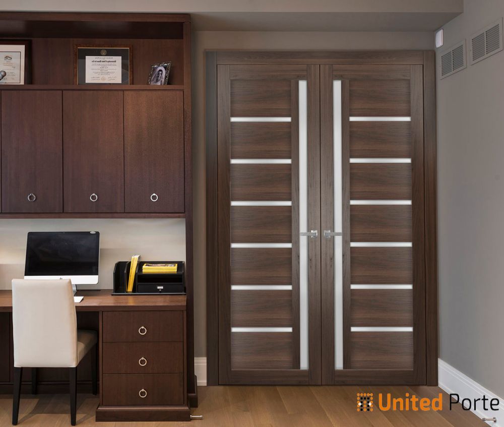 Solid French Door with Frosted Opaque Glass | Bathroom Bedroom Sturdy Doors | Buy Doors Online
