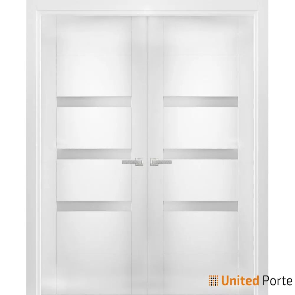 Solid French Door with Frosted Opaque Glass | Bathroom Bedroom Modern Doors | Buy Doors Online