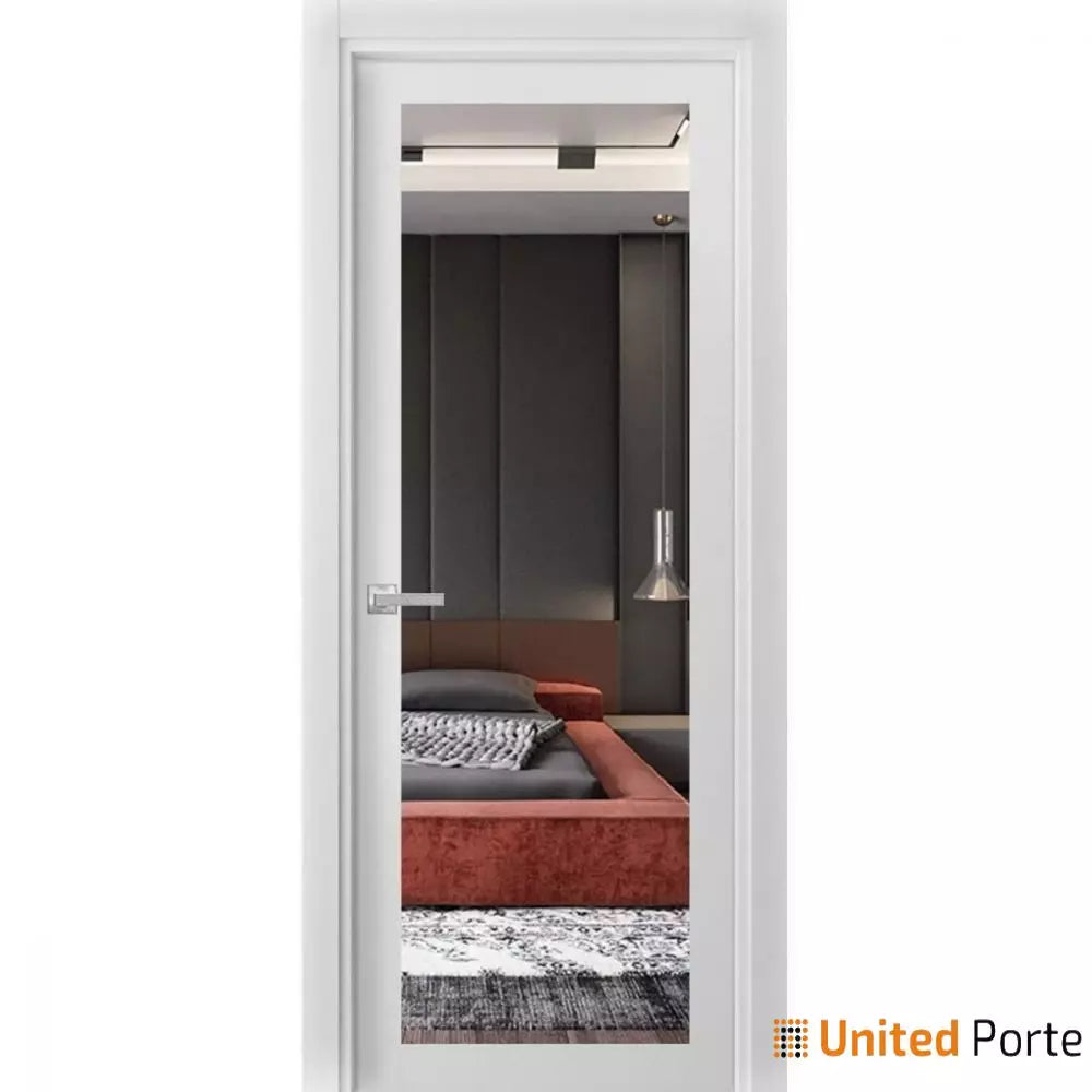 Solid Interior French Door with Mirror | Bathroom Bedroom Sturdy Doors | Buy Doors Online