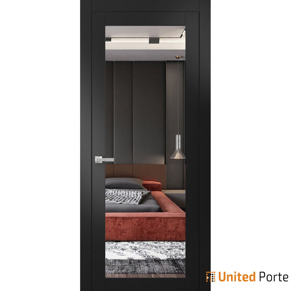 Solid Interior French Door with Mirror | Bathroom Bedroom Sturdy Doors | Buy Doors Online