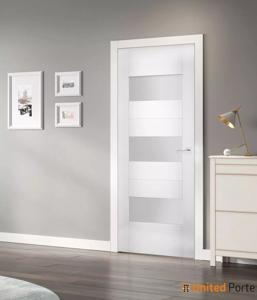 Solid French Door with Opaque Glass | Bathroom Bedroom Modern Doors | Buy Doors Online