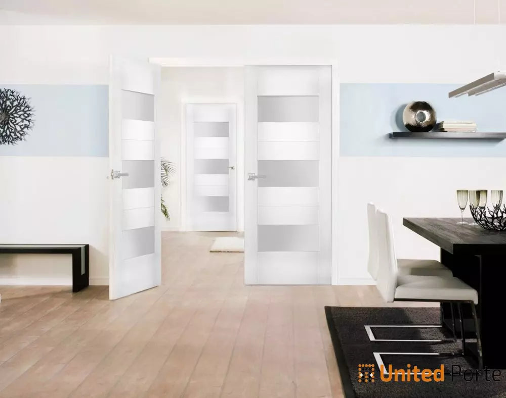Solid French Door with Opaque Glass | Bathroom Bedroom Modern Doors | Buy Doors Online