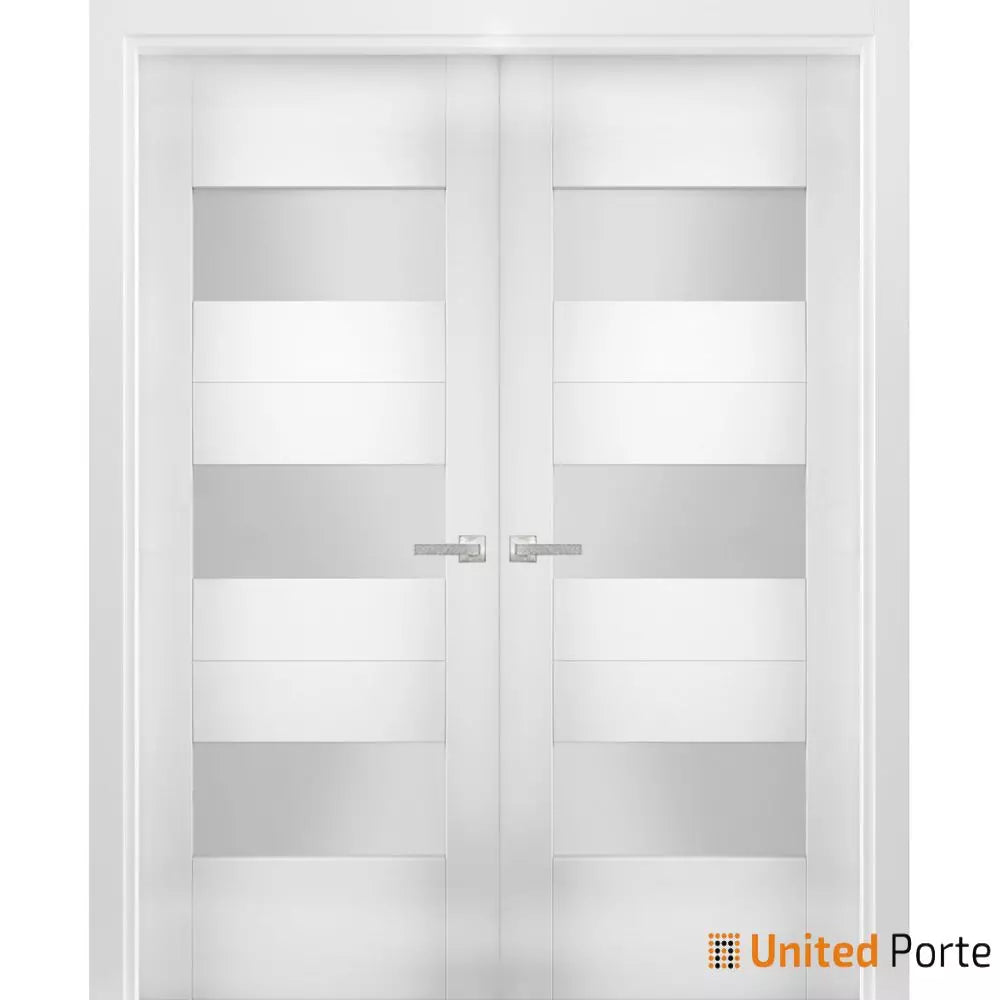 Solid French Door with Opaque Glass | Bathroom Bedroom Modern Doors | Buy Doors Online