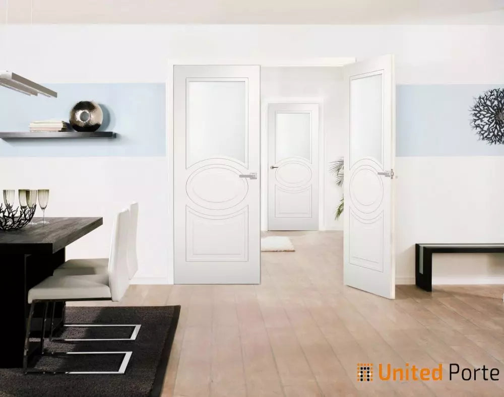 Solid French Door with Opaque Glass | Bathroom Bedroom Modern Doors | Buy Doors Online