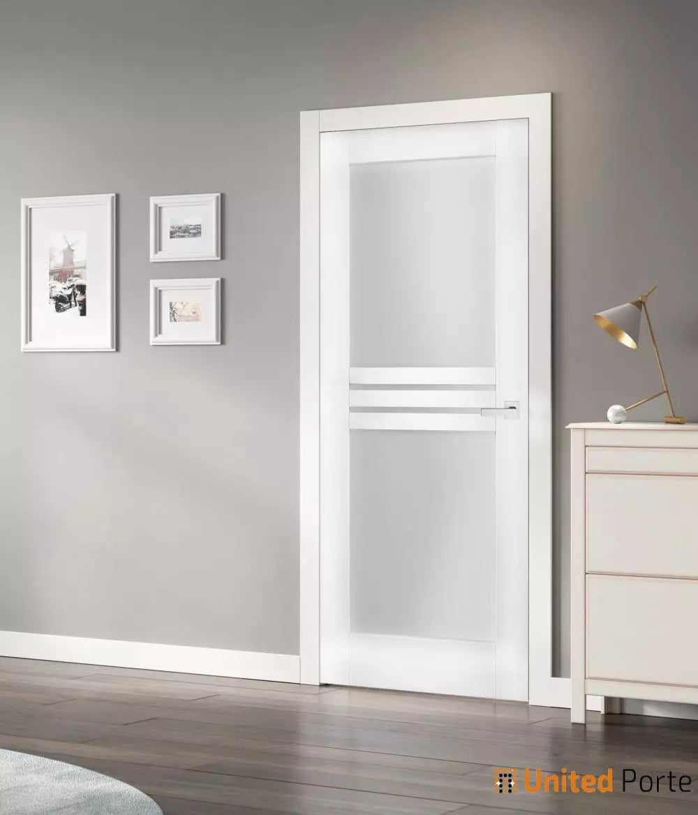 Solid French Door with Opaque Glass | Bathroom Bedroom Modern Doors | Buy Doors Online