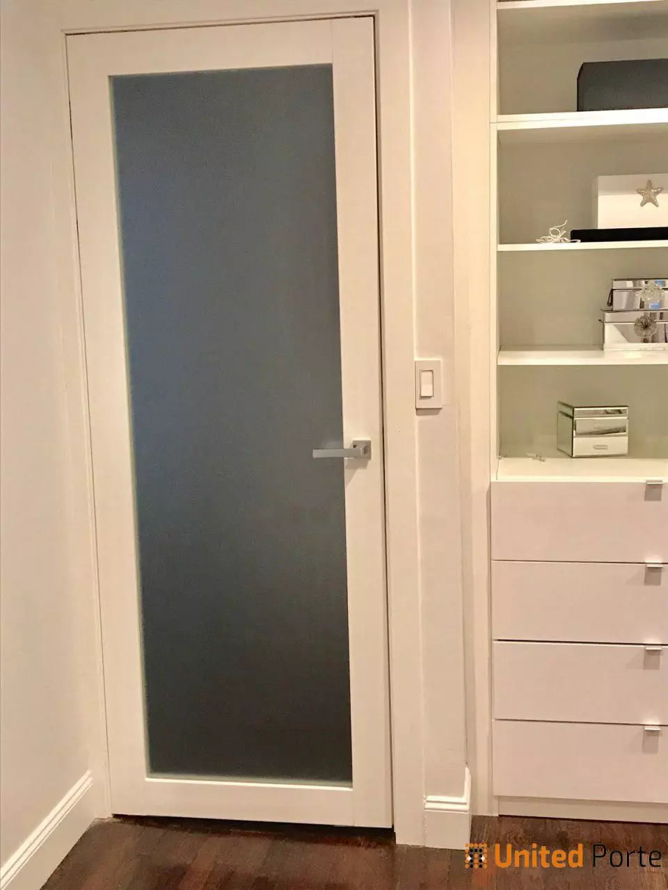 Solid French Doors with Frosted Glass | Closet Bedroom Sturdy Doors | Buy Doors Online