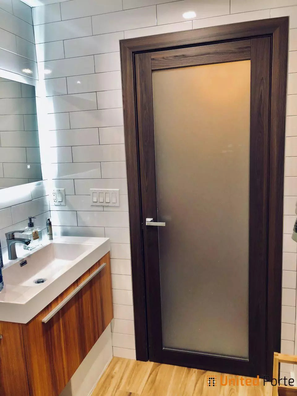 Solid French Doors with Frosted Glass | Closet Bedroom Sturdy Doors | Buy Doors Online