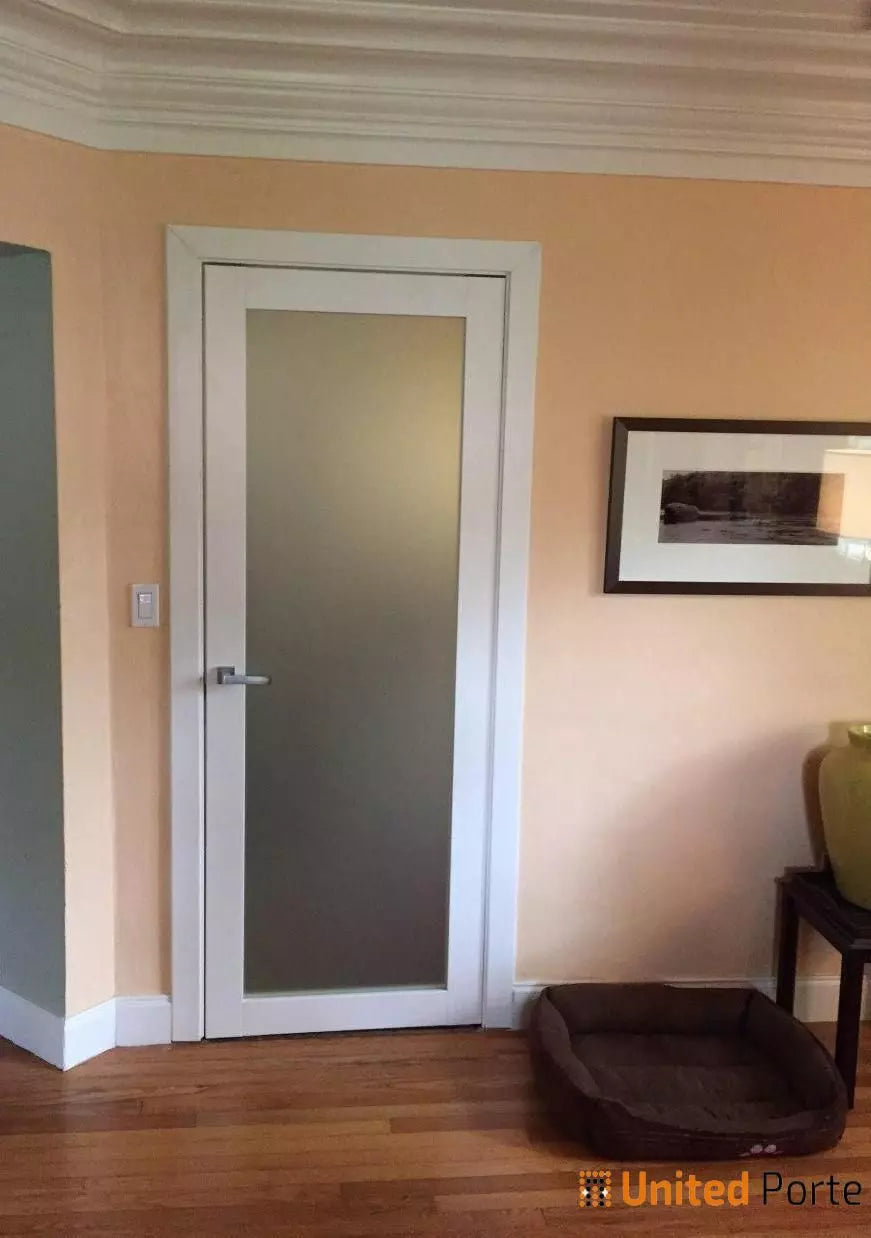 Solid French Doors with Frosted Glass | Closet Bedroom Sturdy Doors | Buy Doors Online