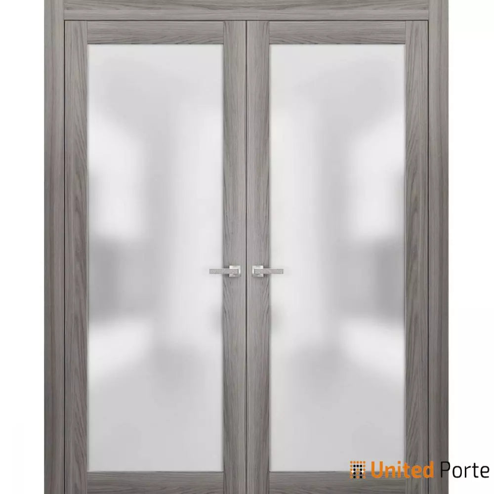 Solid French Doors with Frosted Glass | Closet Bedroom Sturdy Doors | Buy Doors Online