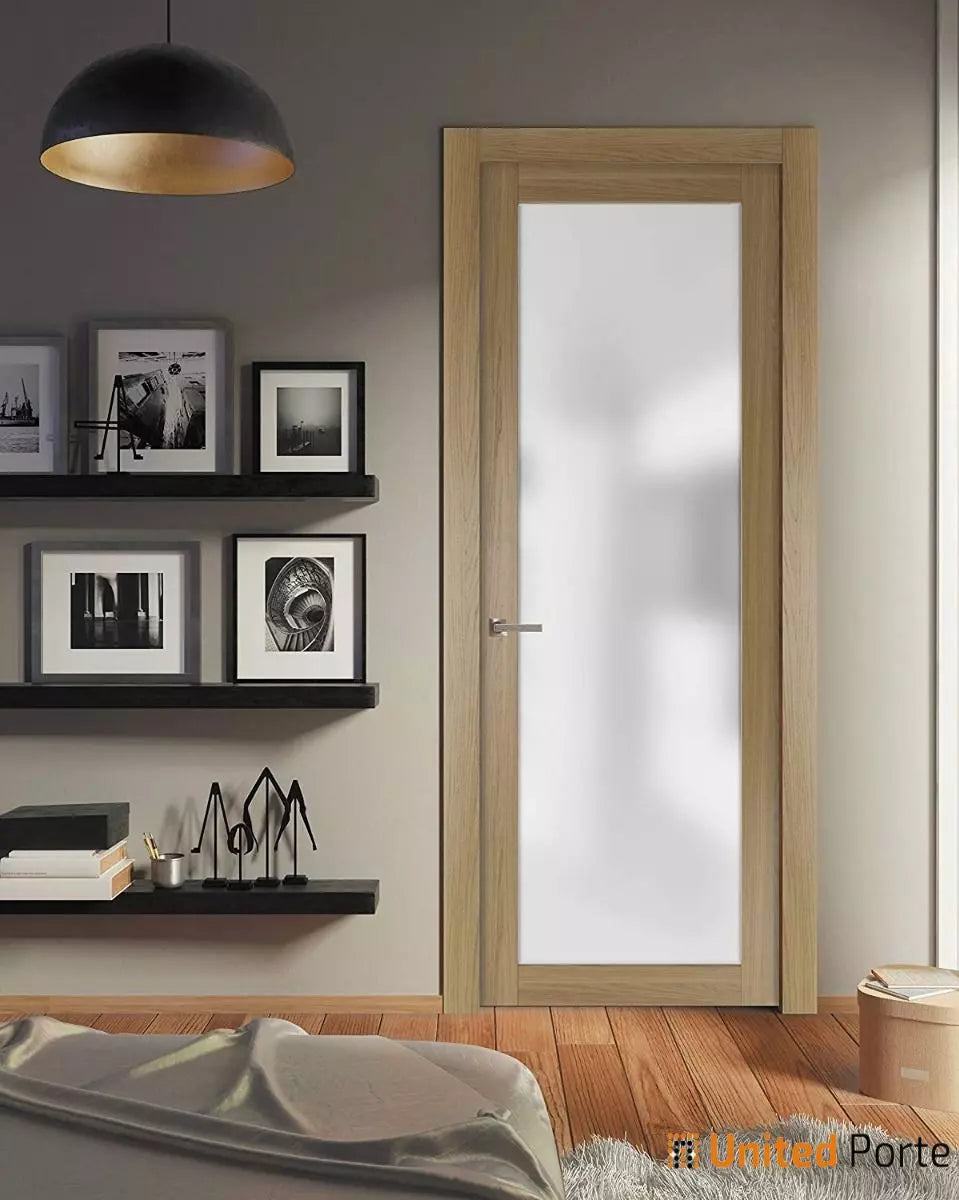 Solid French Doors with Frosted Glass | Closet Bedroom Sturdy Doors | Buy Doors Online