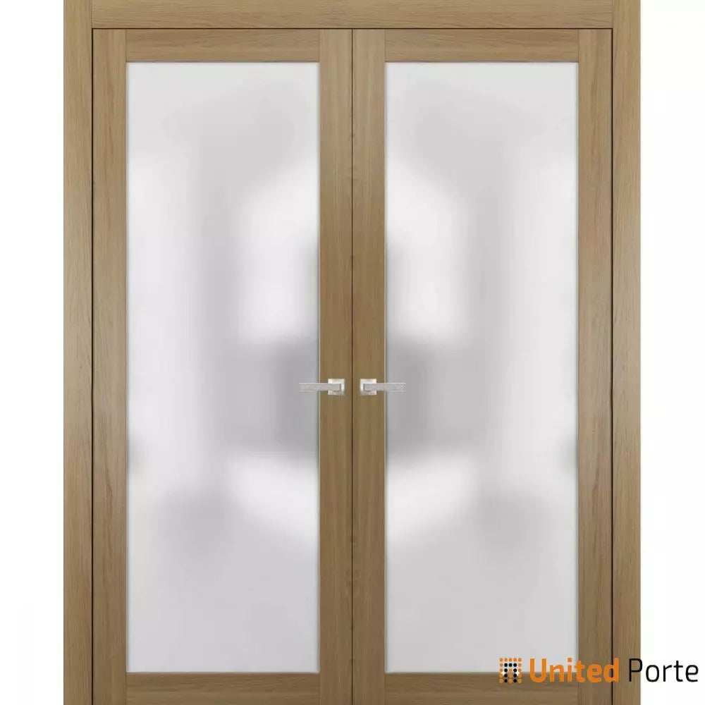 Solid French Doors with Frosted Glass | Closet Bedroom Sturdy Doors | Buy Doors Online