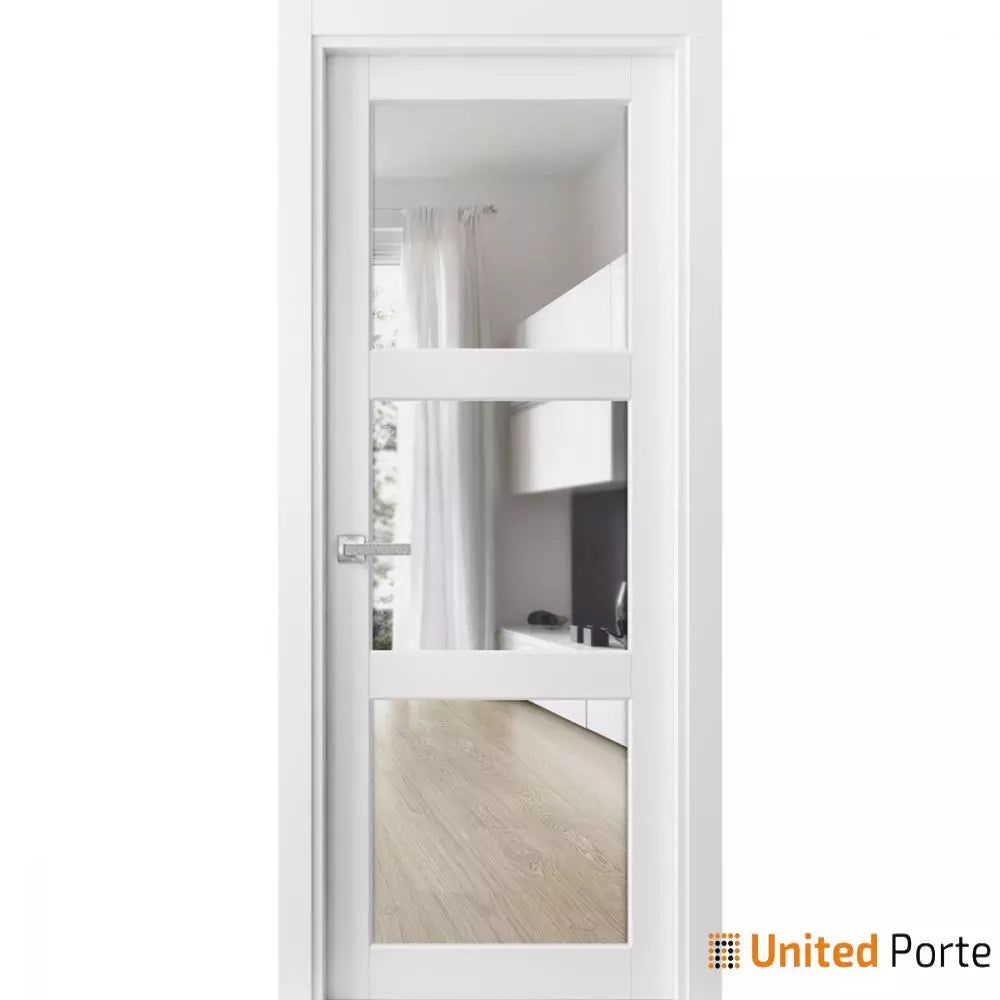 Solid French Interior Doors with Clear Glass | Bathroom Bedroom Sturdy Doors | Buy Doors Online