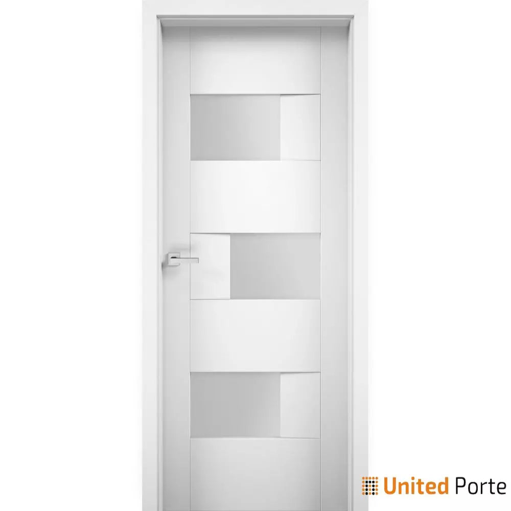 Solid French Modern Door with Opaque Glass | Closet Bedroom Modern Doors | Buy Doors Online