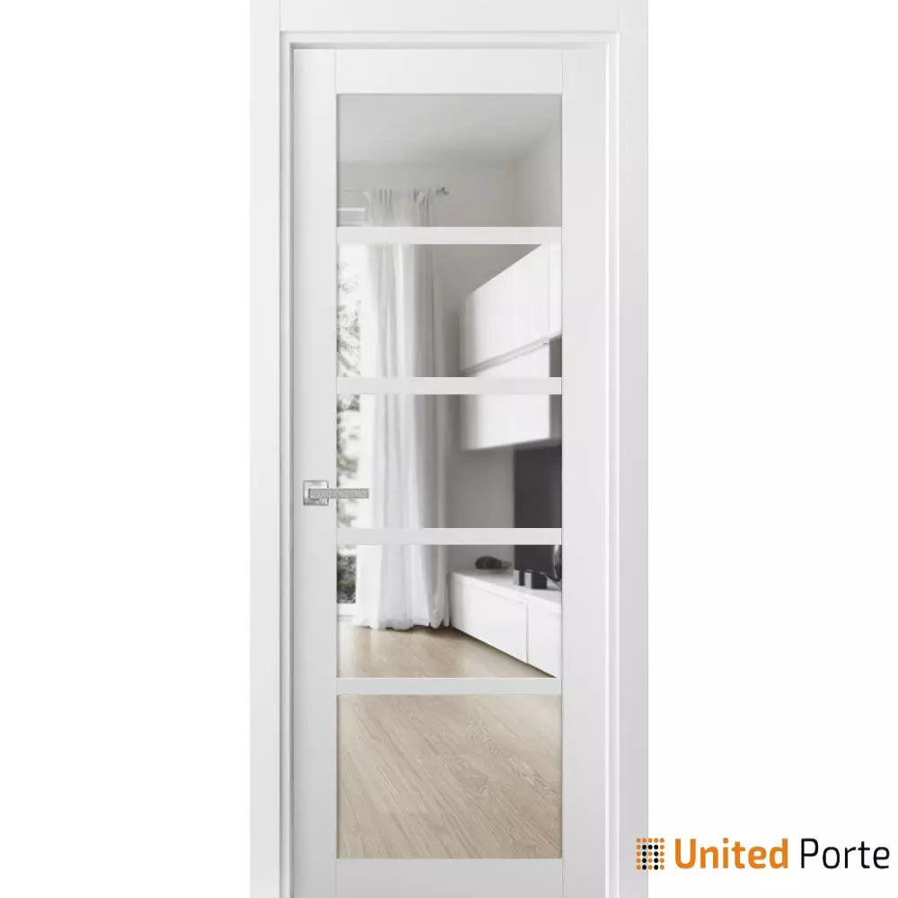 Solid Interior French Door with Clear Glass | Closet Bedroom Sturdy Doors | Buy Doors Online