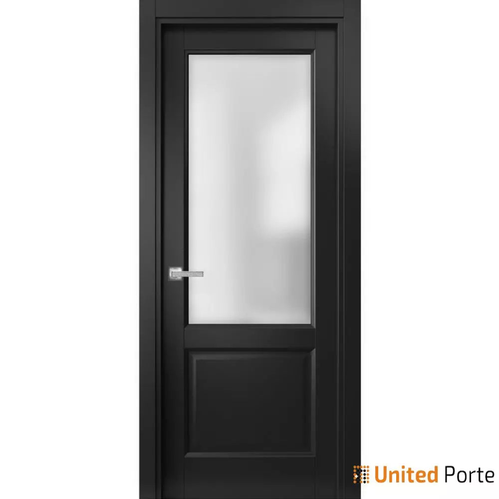Solid Interior French Door with Frosted Glass | Bathroom Bedroom Sturdy Doors | Buy Doors Online