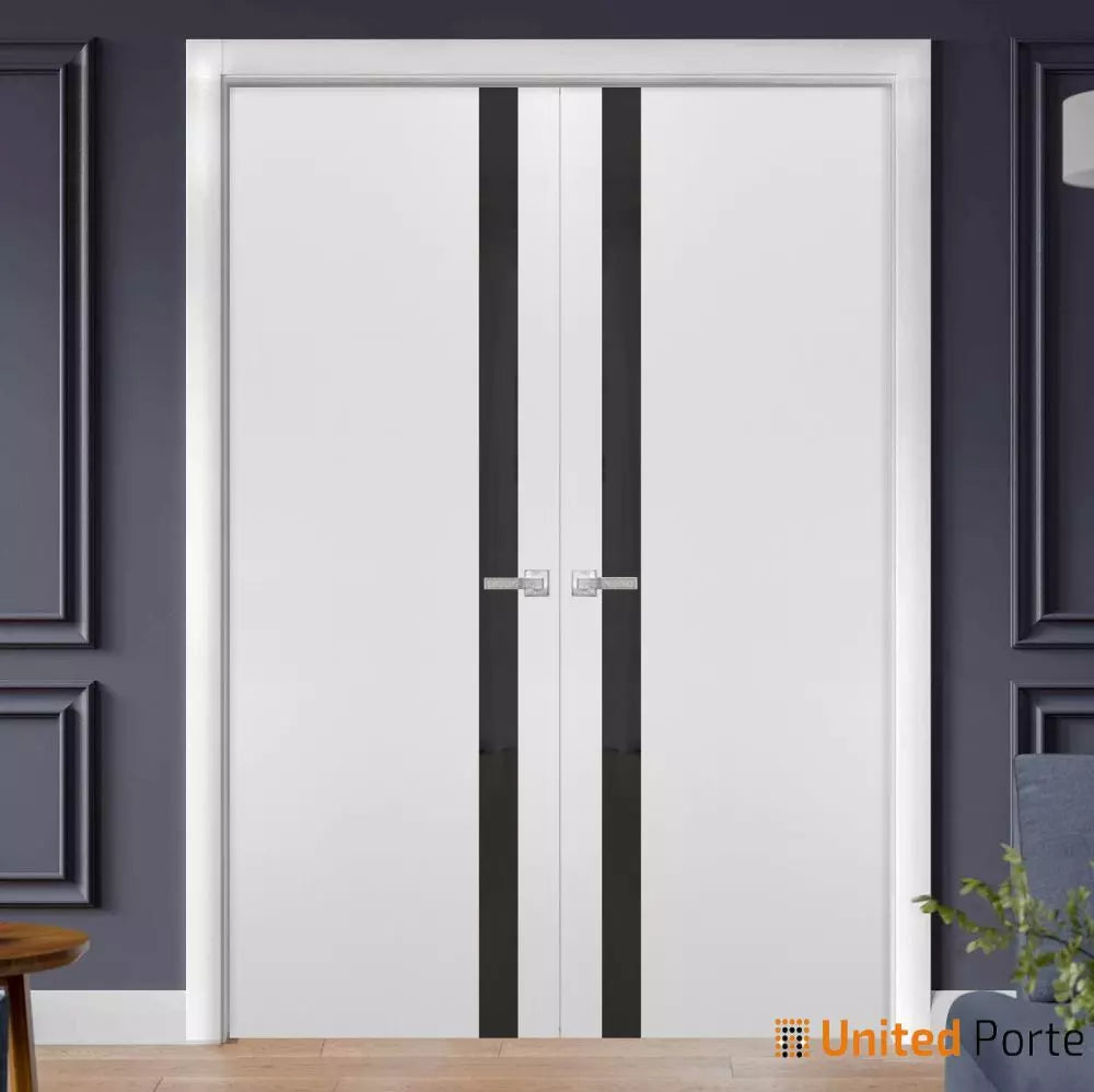 Solid Interior French Door with Frosted Glass | Bathroom Bedroom Sturdy Doors | Buy Doors Online