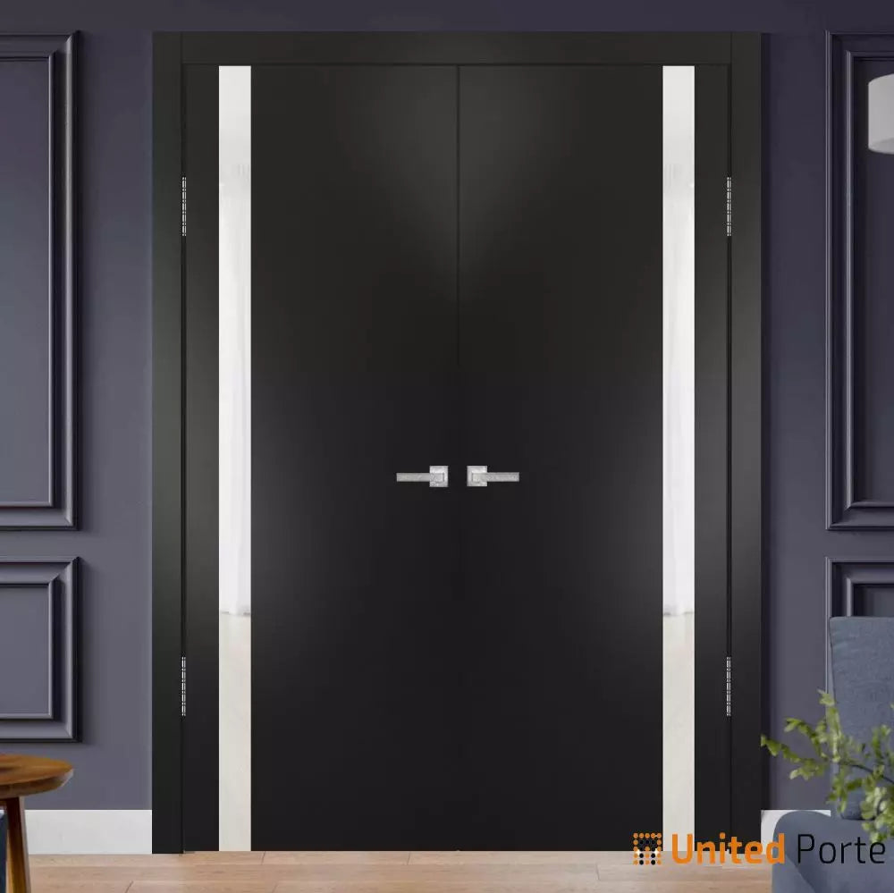 Solid Interior French Door with Frosted Glass | Bathroom Bedroom Sturdy Doors | Buy Doors Online
