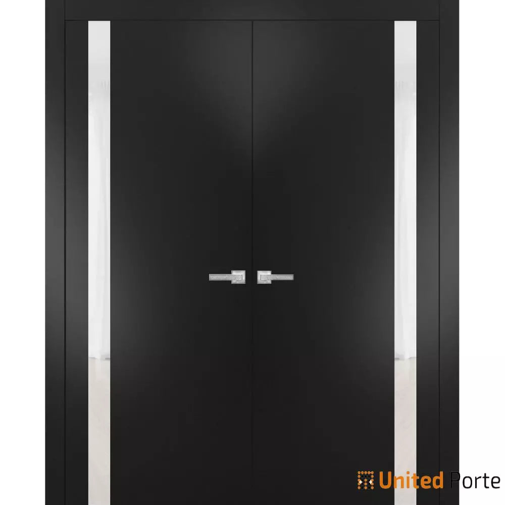 Solid Interior French Door with Frosted Glass | Bathroom Bedroom Sturdy Doors | Buy Doors Online
