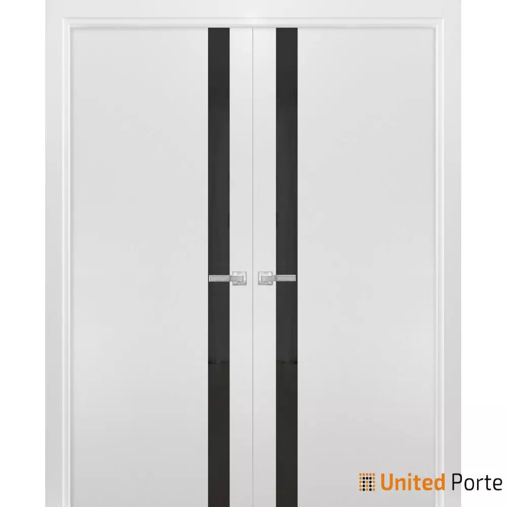 Solid Interior French Door with Frosted Glass | Bathroom Bedroom Sturdy Doors | Buy Doors Online