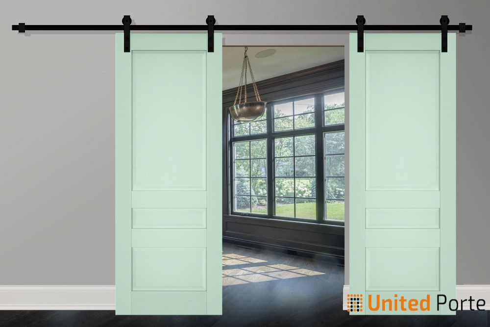 Sturdy Barn Door with Decorative Panels | Solid Panel Interior Doors | Buy Doors Online