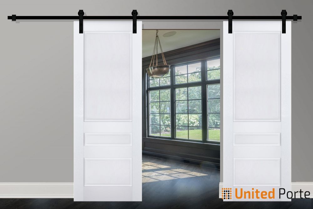 Sturdy Barn Door with Decorative Panels | Solid Panel Interior Doors | Buy Doors Online