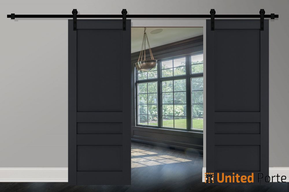 Sturdy Barn Door with Decorative Panels | Solid Panel Interior Doors | Buy Doors Online