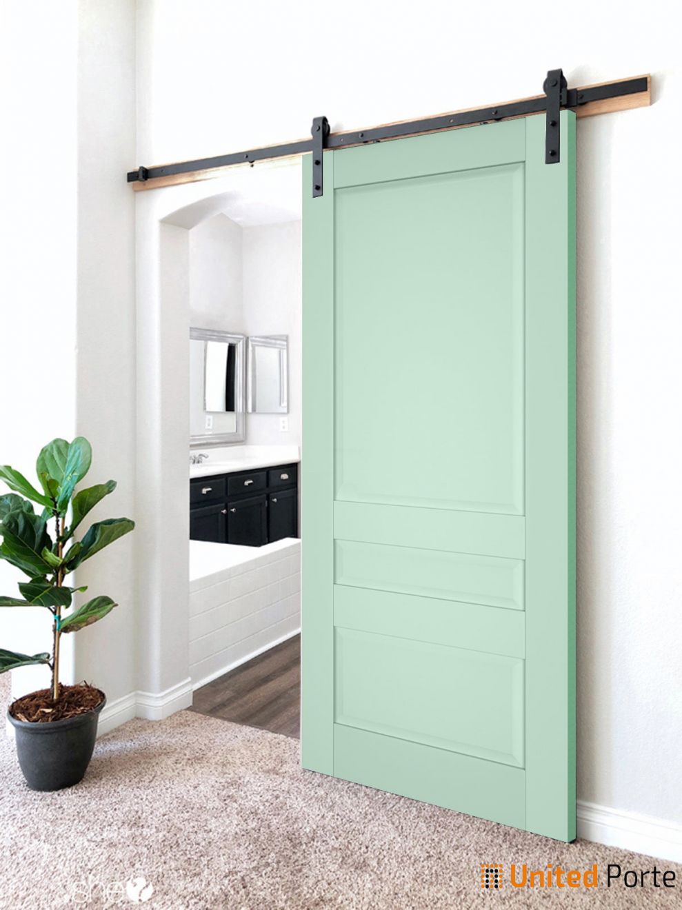 Sturdy Barn Door with Decorative Panels | Solid Panel Interior Doors | Buy Doors Online