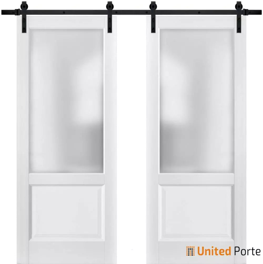 Sturdy Barn Door with Frosted Glass | Solid Panel Interior Doors | Buy Doors Online