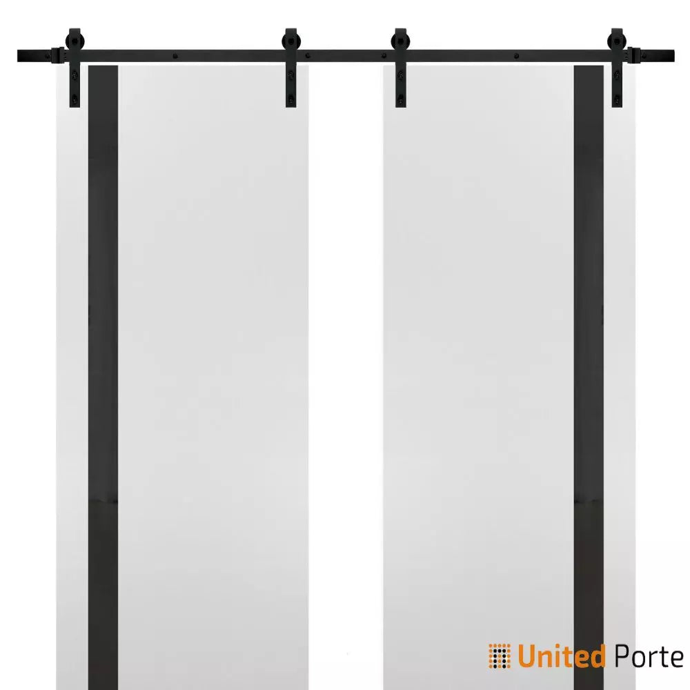 Sturdy Barn Door with Frosted Glass | Modern Solid Panel Interior Doors | Buy Doors Online