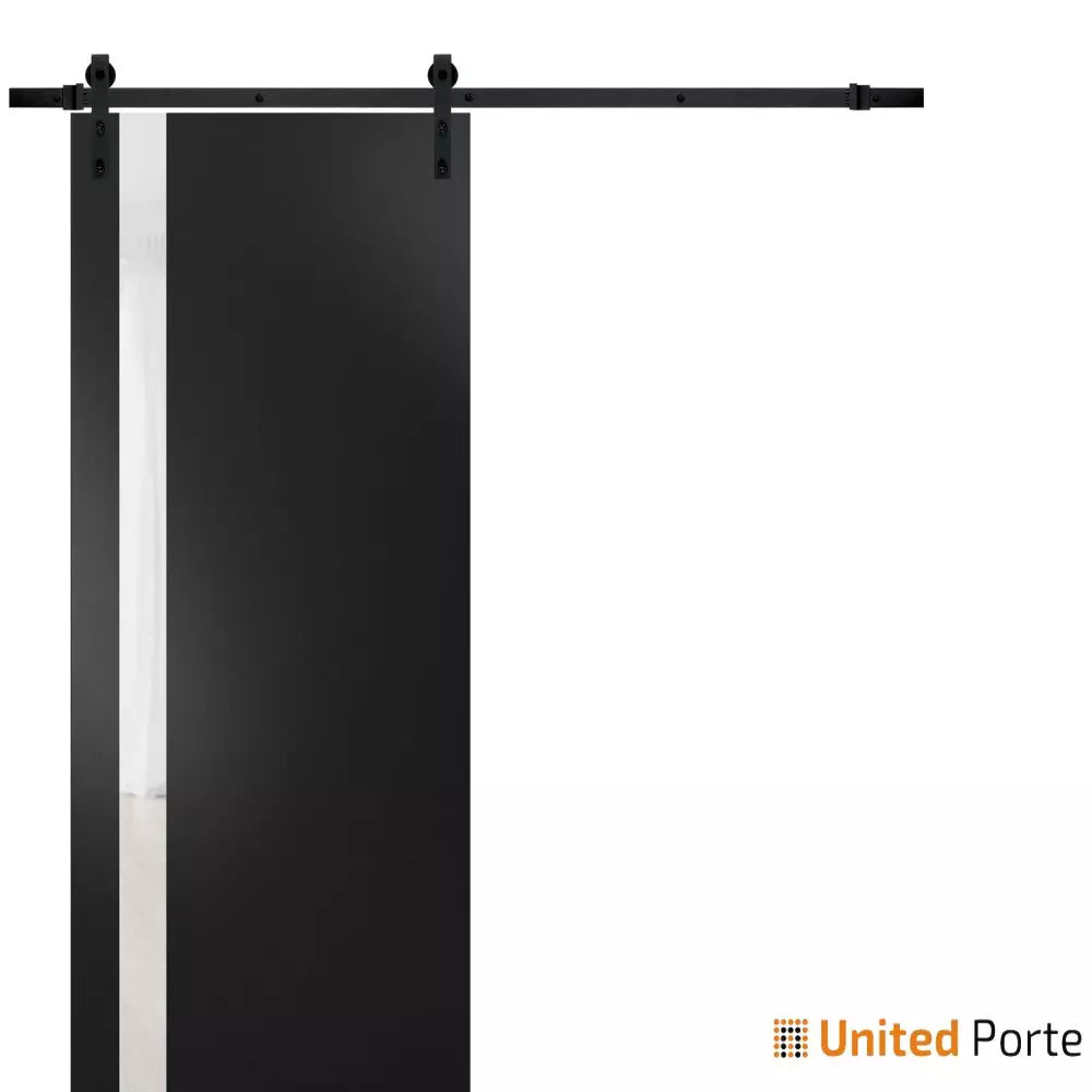 Sturdy Barn Door with Frosted Glass | Modern Solid Panel Interior Doors | Buy Doors Online