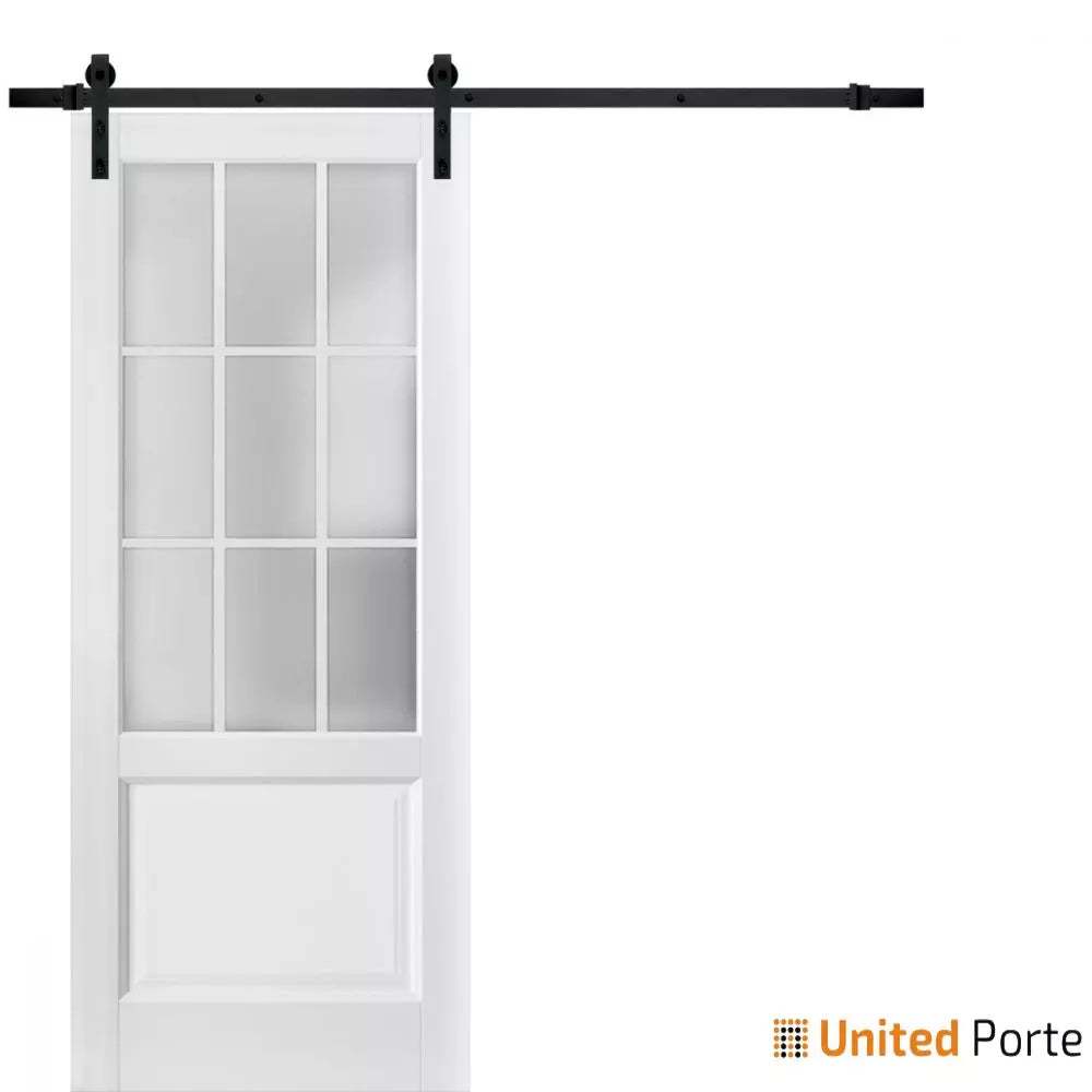Sturdy Barn Door with Frosted Glass | Solid Panel Interior Doors | Buy Doors Online