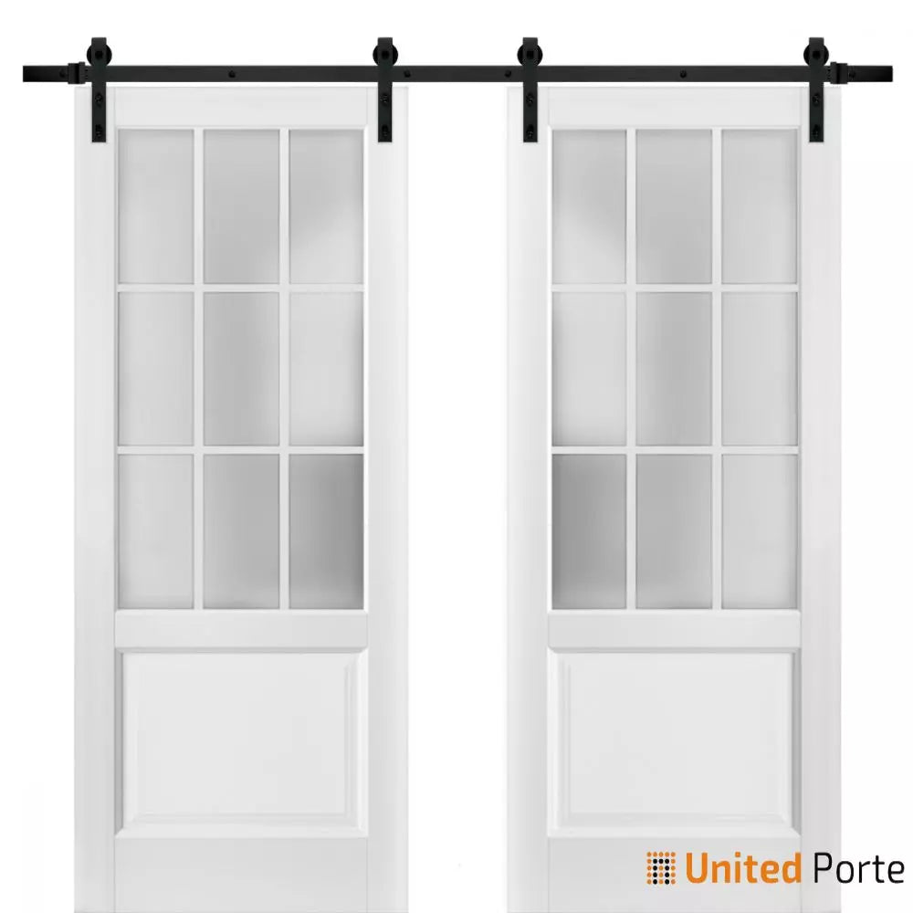 Sturdy Barn Door with Frosted Glass | Solid Panel Interior Doors | Buy Doors Online