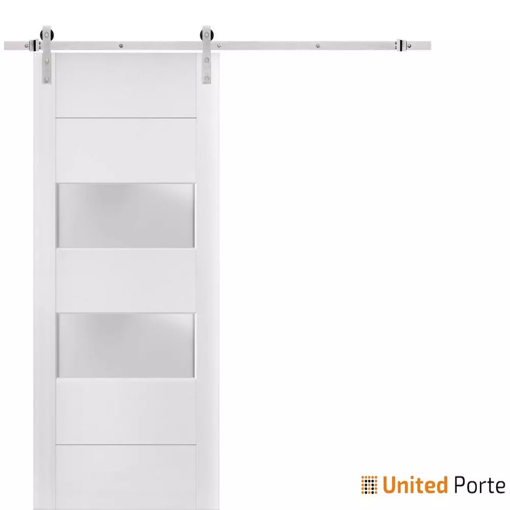 Sturdy Barn Door with Frosted Glass | Solid Panel Interior Doors | Buy Doors Online