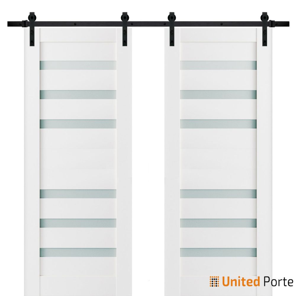 Sturdy Barn Door with Frosted Glass | Solid Panel Interior Doors | Buy Doors Online