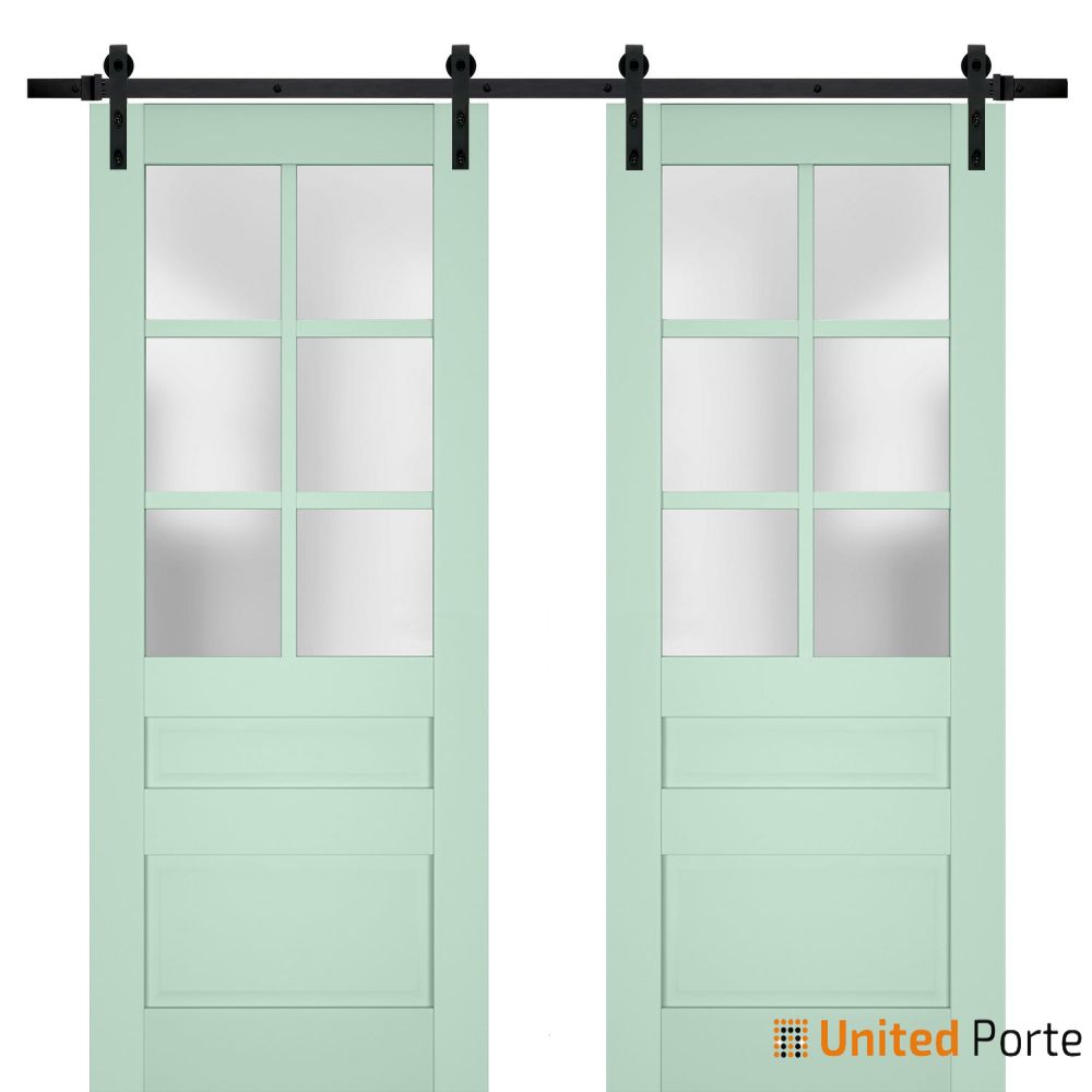 Sturdy Barn Door with Frosted Glass | Solid Panel Interior Doors | Buy Doors Online