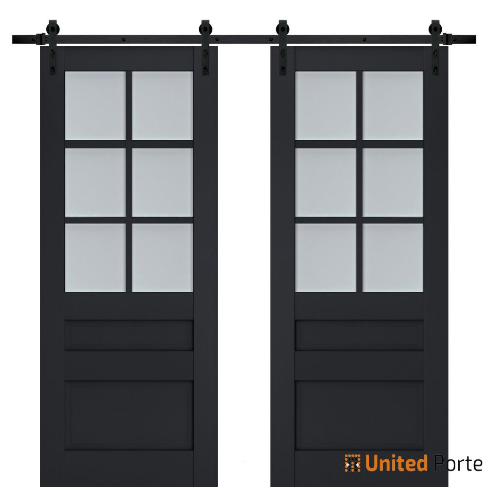 Sturdy Barn Door with Frosted Glass | Solid Panel Interior Doors | Buy Doors Online
