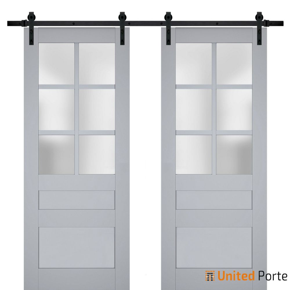 Sturdy Barn Door with Frosted Glass | Solid Panel Interior Doors | Buy Doors Online