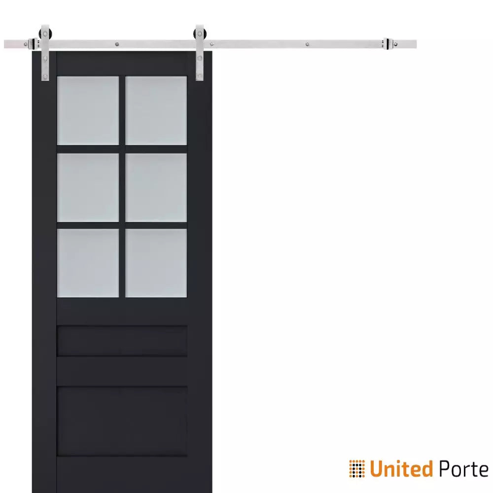 Sturdy Barn Door with Frosted Glass | Solid Panel Interior Doors | Buy Doors Online