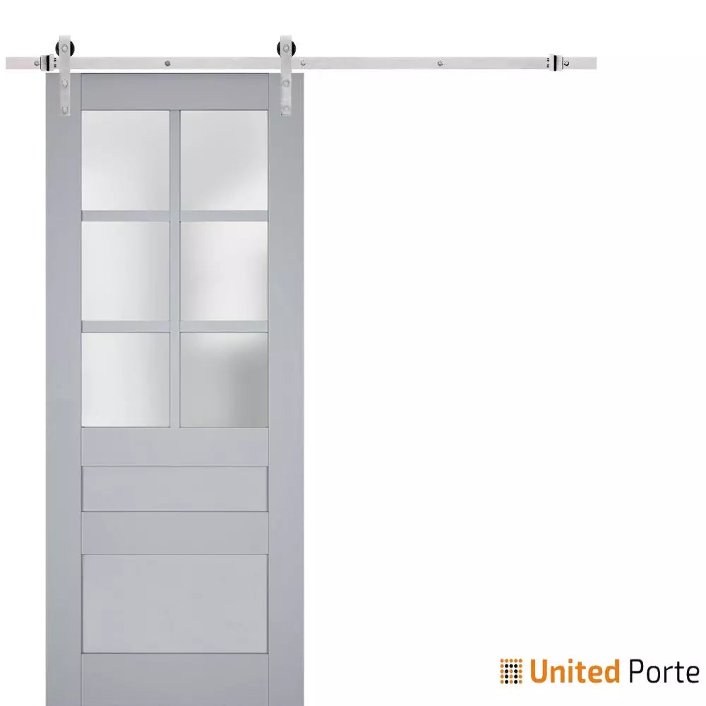 Sturdy Barn Door with Frosted Glass | Solid Panel Interior Doors | Buy Doors Online
