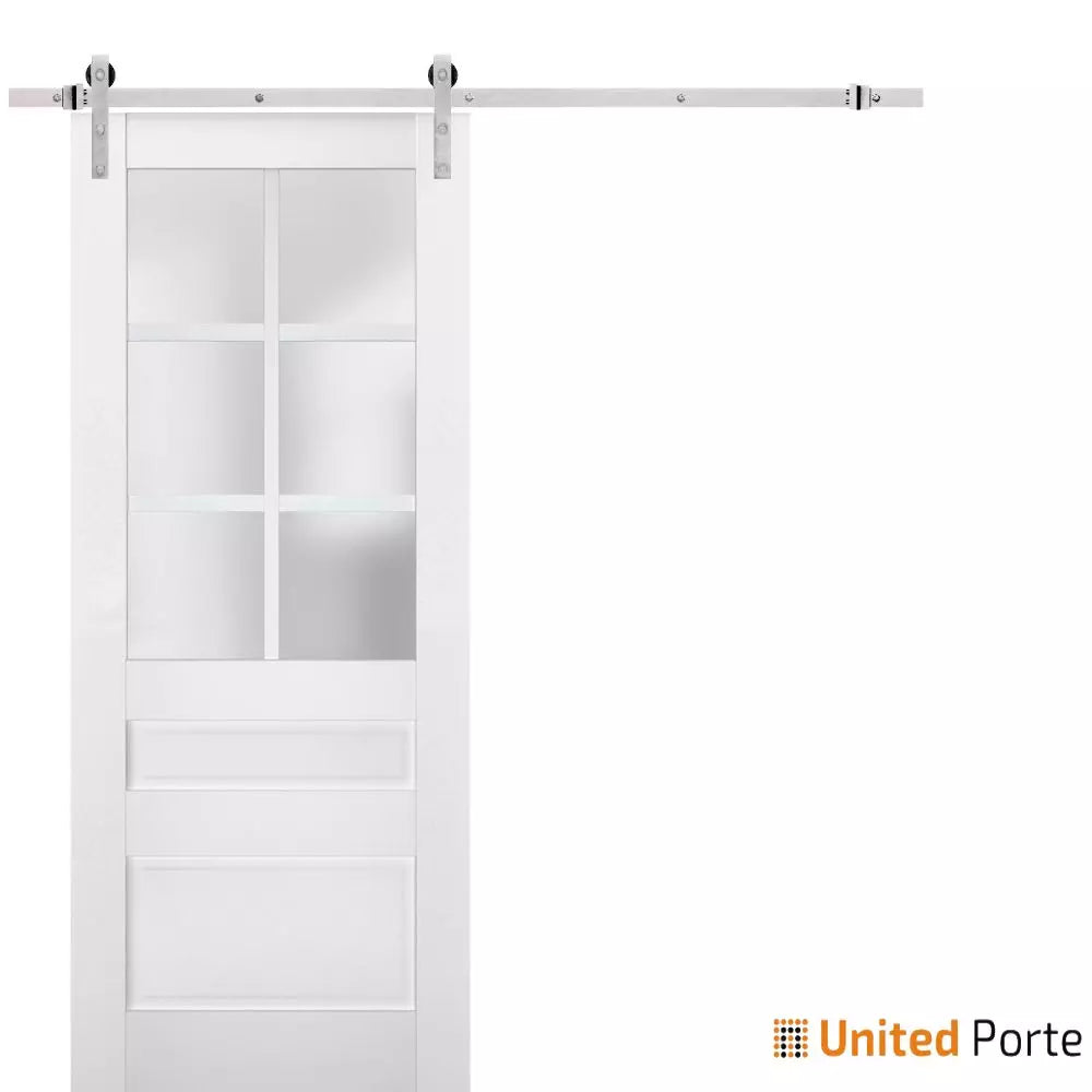 Sturdy Barn Door with Frosted Glass | Solid Panel Interior Doors | Buy Doors Online