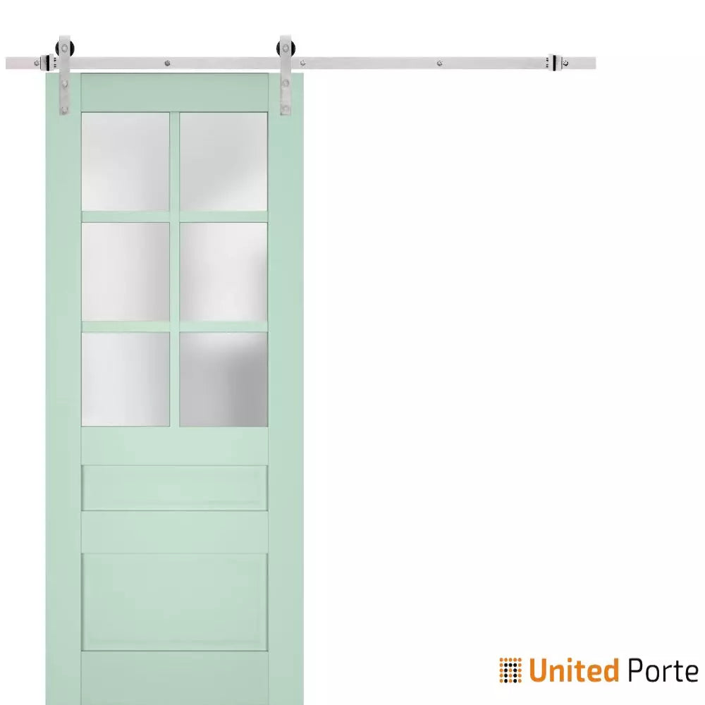 Sturdy Barn Door with Frosted Glass | Solid Panel Interior Doors | Buy Doors Online