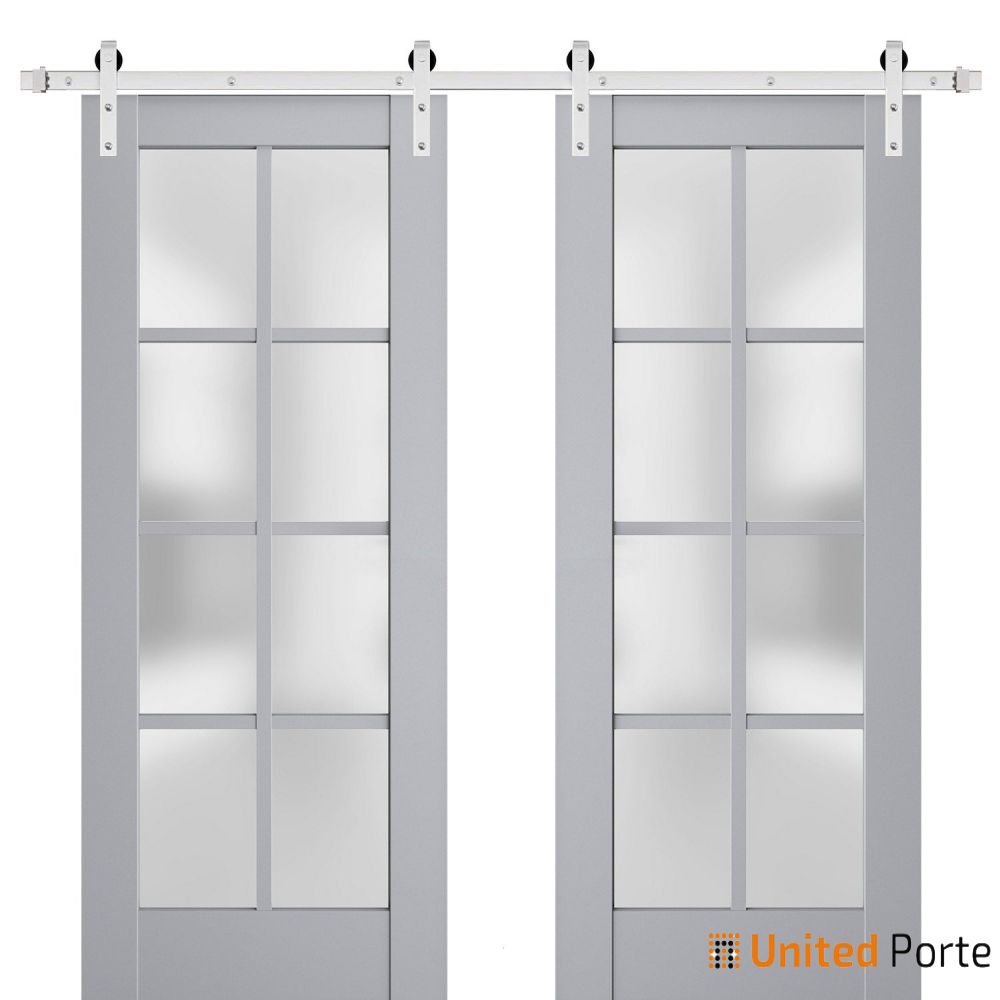 Sturdy Barn Door with Frosted Glass | Solid Panel Interior Doors | Buy Doors Online
