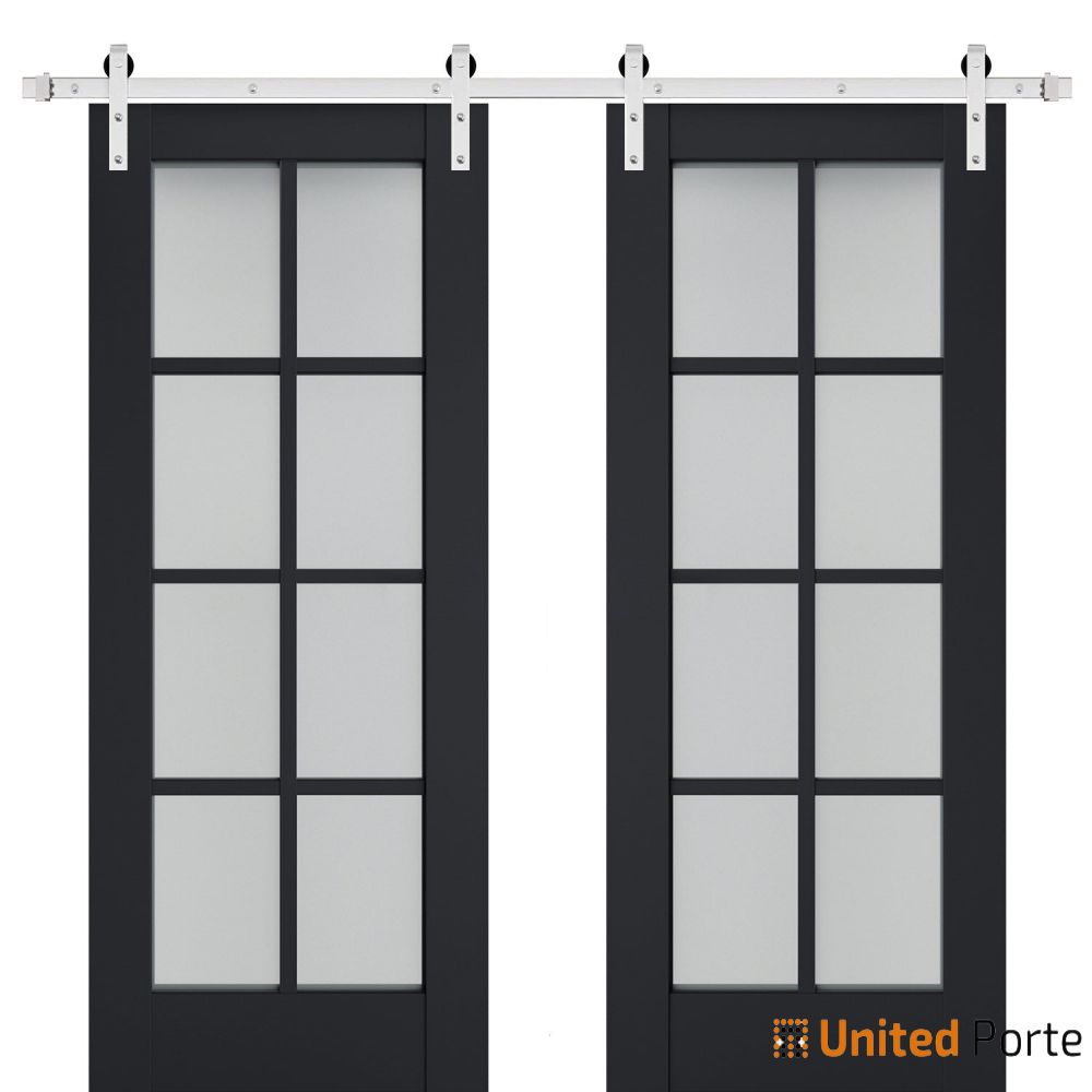 Sturdy Barn Door with Frosted Glass | Solid Panel Interior Doors | Buy Doors Online