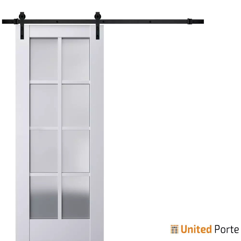 Sturdy Barn Door with Frosted Glass | Solid Panel Interior Doors | Buy Doors Online